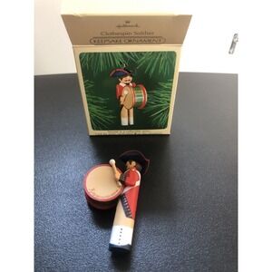 1981‎ Hallmark Drummer Boy Clothespin Ornament Keepsake w/ Box Vintage